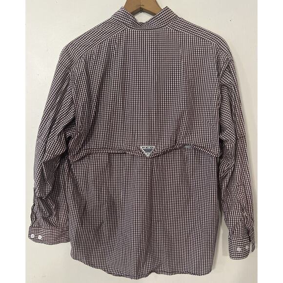 Columbia PFG Super Bonehead Shirt Men’s Size Small Vented MS State Maroon White - Picture 5 of 7